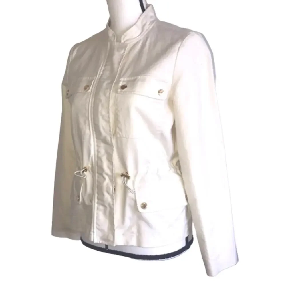 MICHAEL KORS BEIGE BLAZER JACKET WOMENS SIZE PETITE SMALL